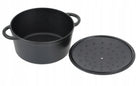 Garnek żeliwny 4,8 L do Pieczenia Kociołek brytfanna 26cm Indukcja Gaz z pokrywką, do piekarnika, na kuchnię ceramiczną