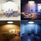 Lampa sufitowa LED plafon panel natynkowy okrągły mocny 24W pilot 29cm duży oprawa do salonu i sypialni, wielobarwne