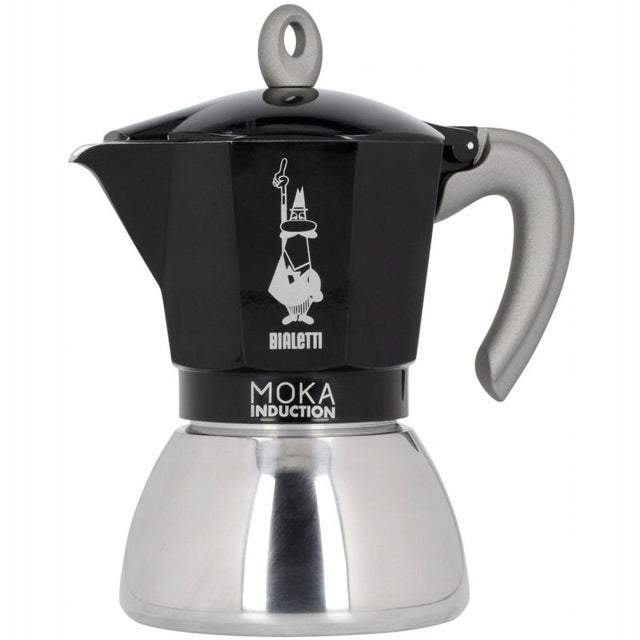 Kawiarka klasyczna Bialetti New Moka Induction 6tz czarna 280 ml 0 w czarny aluminium, stal nierdzewna