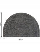 Wycieraczka pod Drzwi do Butów Półkole Półokrąg Duża 60x90 Mata Zewnętrzna gumowo-tekstylna wejściowa szara 11 mm