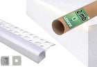 Zestaw profil LED ALU do płyt karton-gips GK gipsowych krańcowy + klosz 2m kanał na taśmę świetlną, wykończenie