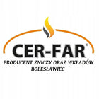 Znicz szklany Cer-Far Srebrne Serduszko z wymiennym wkładem 21 cm 9 sztuk parafinowy nagrobny do 25 h palenia
