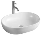 Umywalka nablatowa owalna 48x35 Mexen Viki ceramiczna biała misa łazienkowa bez otworu na baterię