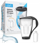 Dzbanek filtrujący szklany Dafi Crystal LED + 1 filtr Classic czarny