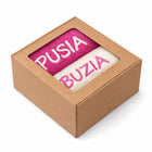 Prezent komplet ręczników kąpielowych buzia pusia 50X100 zestaw 2 sztuki tekstylia łazienkowe, upominek na urodziny, do