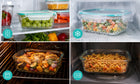 8x szklane pojemniki na żywność zestaw lunchbox żaroodporne uszczelka 8szt do mrożenia, zmywarki i mikrofalówki, na