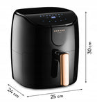 Frytkownica beztłuszczowa 4l złota AIR fryer separator 8 programów mocna 1500 w czarny