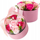 Kwiaty Mydlane Różowy Flower Box Sztuczny Bukiet Premium Na Prezent Ozdoba zapachowa dekoracja walentynkowa, wysokość