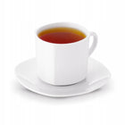 Komplet 6 filiżanek do kawy ze spodkami Tadar 220 ml porcelanowe kubeczki białe, herbaciane, bez wzoru, można myć w