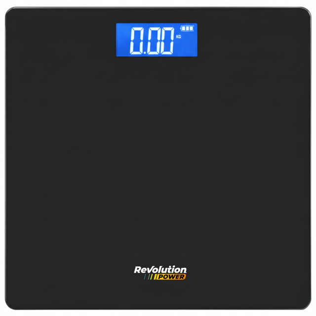 Waga łazienkowa revolution 180kg szklana LED slim design precyzyjna elektroniczna czarny
