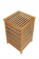 Kosz na pranie bambusowy jednokomorowy bamboo 40x40x60cm wkład grafitowy pojemnik na brudną bieliznę wolnostojący 65 l