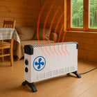 GRZEJNIK ELEKTRYCZNY KONWEKTOROWY 2000W ENERGOOSZCZĘDNY Z NADMUCHEM MOCNY 525 mm 325 mm grzewcza biały