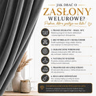 Zasłona welurowa gotowa 140x230 na przelotkach grafitowa ciemno szara kółka osłona okienna do salonu i sypialni, gładka