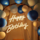 Neon LED happy birthday na urodziny napis duży podwójny na baterie USB dekoracja świetlna imprezowa, ozdoba