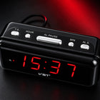 Budzik elektroniczny zegar sieciowy duży wyświetlacz LCD alarm 24H czarny cyfrowy czasomierz do sypialni z cyframi
