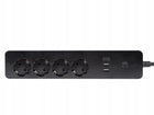 Inteligentna listwa zasilająca przedłużacz 4 GN 2x USB usb-c WiFi tuya 3m rozdzielacz prądu, gniazdka do automatyki