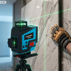 Poziomica laserowa 4D 16 linii zielony laser walizka Blaupunkt LL6010 niwelator płaszczyznowy, do remontów, zasięg 25