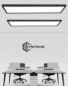 Panel LED Sufitowy 60W natynkowy 120 x 30cm Plafon 5400LM Czarna lampa prostokątna, oświetlenie do biura i domu