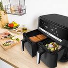 Frytkownica beztłuszczowa tefal EY9428E XXL 11l 2700W dwukomorowa Air Fryer czarny