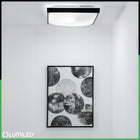 Plafon LED Panel Sufitowy Natynkowy Lampa 2x E27 Kwadrat IP44 30cm Czarny oprawa do łazienki bez żarówek 2 punkty