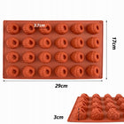 Forma silikonowa malina 3D 24 gniazd praliny monoporcje mini desery premium foremka cukiernicza do czekoladek, musów i