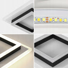 Lampa Sufitowa Plafon LED Czarna Kwadratowa Natynkowa Nowoczesna 30W 4500K oprawa oświetleniowa 30 cm ze zintegrowanym