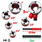 GWINTOWNICA DO RUR RĘCZNA ZESTAW 6 GŁOWIC 1/4" 3/8" 1/2" 3/4" 1", 1 1/4"