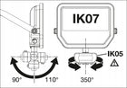 Naświetlacz LED sensor 17W 4000K z regulacją strumienia 2400lm/1600lm reflektor zewnętrzny IP65, neutralna biel
