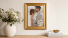 Ramka na zdjęcie 30x40 cm Luxor Złota ze szkłem wisząca do salonu pokoju MDF na jedną fotografię dekoracja ścienna