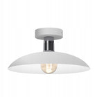 PLAFON LAMPA SUFITOWA ŻYRANDOL LOFT LED E27 SREBRO DUŻA METAL 30 CM OKRĄGŁA oprawa wisząca industrialna do salonu
