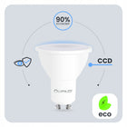 10x Żarówka LED GU10 10W 4000K 1000lm 120° wydajna NIE mruga premium mocna reflektorowa, neutralna biel, do oświetlenia