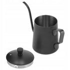 Dzbanek do kawy z dripa czajnik konewka barista gęsia szyja stalowy 350 ML imbryk przelewowy, czarny, pour over