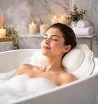 Poduszka relaksacyjna do kąpieli zagłówek do wanny 6 przyssawek SPA podparcie głowy i karku, komfortowy odpoczynek w