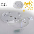 Plafon LED panelLL PLAF02CCT L17,5W czarny kwadrat zmiana barwy 30cm lampa sufitowa ze zintegrowanym źródłem, do