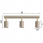 Lampa Sufitowa Żyrandol Plafon Beżowa Kaszmir GU10 LED Regulowana Premium oprawa 3-punktowa metalowa do salonu kuchni