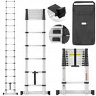 Drabina aluminiowa teleskopowa przystawna higher 440cm wysuwana, 15 szczebli, udźwig 150 kg, długość transportowa 94