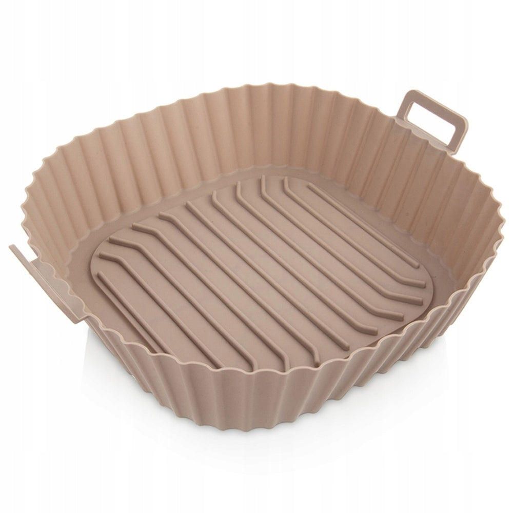 Wkład silikonowy do frytkownicy AIR fryer beztłuszczowej forma do pieczenia koszyczek kuchenny 22 x 22 cm, akcesorium