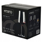Kieliszki do czerwonego wina infinity krosno 6szt duże nowoczesne merlot szkło, 580 ml, bezbarwne, można myć w zmywarce