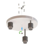 Lampa sufitowa Plafon Żyrandol Oliwkowy Zielony Szałwia 3xE27 382-E3 SPOT oprawa metalowa do salonu, kuchni i jadalni