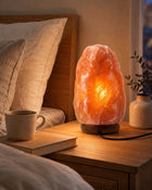 LIVELLO LAHORE Lampa solna himalajska bryła naturalna 3-5 kg JONIZATOR lampka z kryształu soli, ozdoba do sypialni i