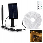 Taśma solarna LED-3m-30W-2700K-300 lm-IP65 wodoodporna słoneczna girlanda lampki ogrodowe na taras, ciepłe światło