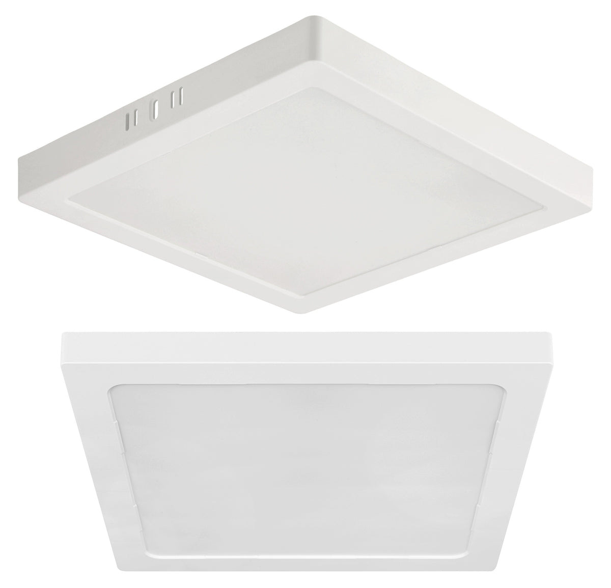 Plafon LED Panel Sufitowy Natynkowy Lampa 24W Nie Mruga Biały kwadratowy oprawa oświetleniowa do wnętrz, neutralna