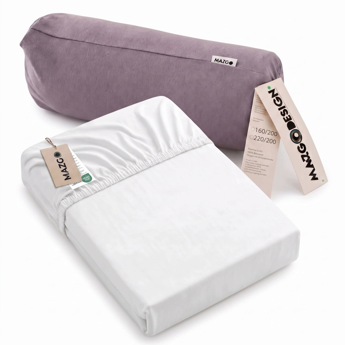 Grube prześcieradło jersey z gumką – 100% bawełna 160/200 premium białe na materac o wysokości do 30 cm, tekstylia