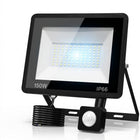 Halogen LED 150W lampa reflektor zewnętrzny budowlany slim mocny naświetlacz IP66 12000 lm zimne białe światło 6500K
