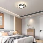 Lampa Sufitowa Plafon LED Okrągła Nowoczesna Czarna + Biała 32W 4500K oprawa aluminiowa do salonu, 2 punkty światła