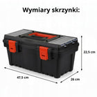 Skrzynka narzędziowa, organizer warsztatowy 47,5x26cm Walizka Sortownik skrzynka do przenoszenia 47.5 cm