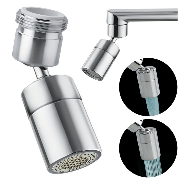 Końcówka do kranu baterii kuchennej ściennej obrotowa 360° metalowa M22 24 perlator aerator napowietrzacz do zlewu zmienny strumień z uszczelką