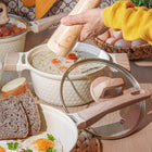 Garnek indukcja z Powłoką ceramiczną Kremowy Konighoffer Rosti 20cm 2l aluminiowy do gotowania zup i sosów
