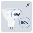 6x Żarówka LED GU5.3 Reflektor MR16 6W = 50W 600lm 4000K 120° lumiled lampa punktowa do opraw, zamiennik halogenu