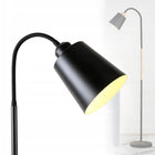 Lampa Stojąca Podłogowa Czarna Mat Regulowana 168cm E27 LED Włącznik Metal do salonu, sypialni, biura i jadalni